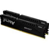 Kingston FURY Beast KF552C40BBK2-16  Gaming System Memory, DIMM, DDR5, 5200MHz, 16GB (2 x 8Gb), Black Heatsink, 288 Pin, 1.25v, CL40
